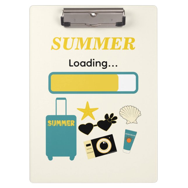 Summer Loading Yellow Clipboard (Front)