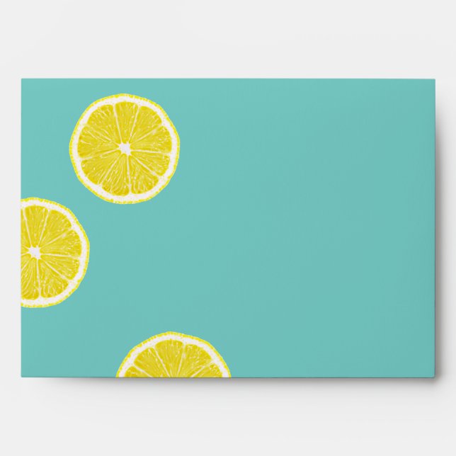 Summer Lobster Boil Party Aqua Envelopes (Front)