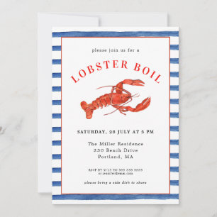 Summer Lobster Boil Seafood invitation