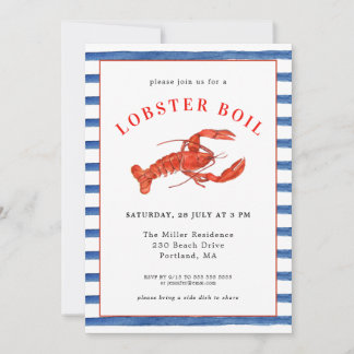 Summer Lobster Boil Seafood invitation