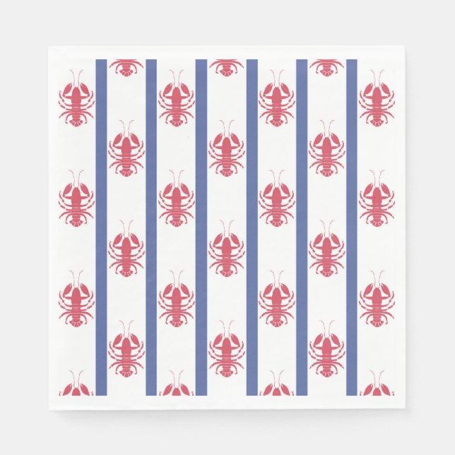 Summer Lobster Theme Paper Napkin (Front)