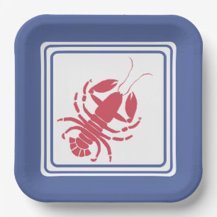 Summer Lobster Theme Paper Plate