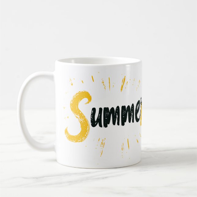 Summer Logo - Summer Text Design Coffee Mug (Left)