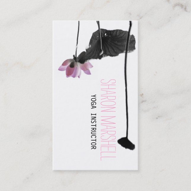 Summer Lotus Oriental Zen Photography Business Card (Front)