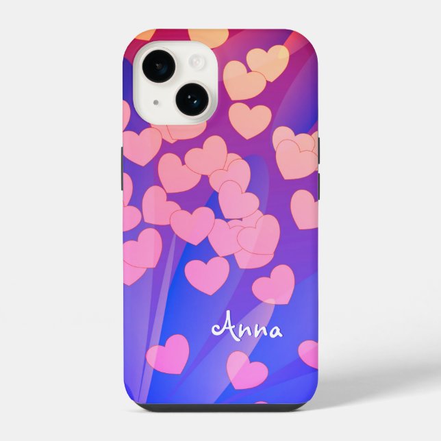 Summer Love - Custom Name Template iPhone Case (Back)