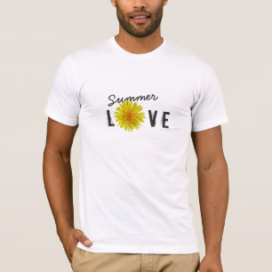 Summer Love Happy Yellow Flower all Colours T-Shirt