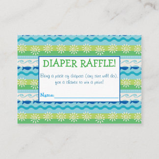 Summer Lovin' Diaper Raffle Tickets Enclosure Card