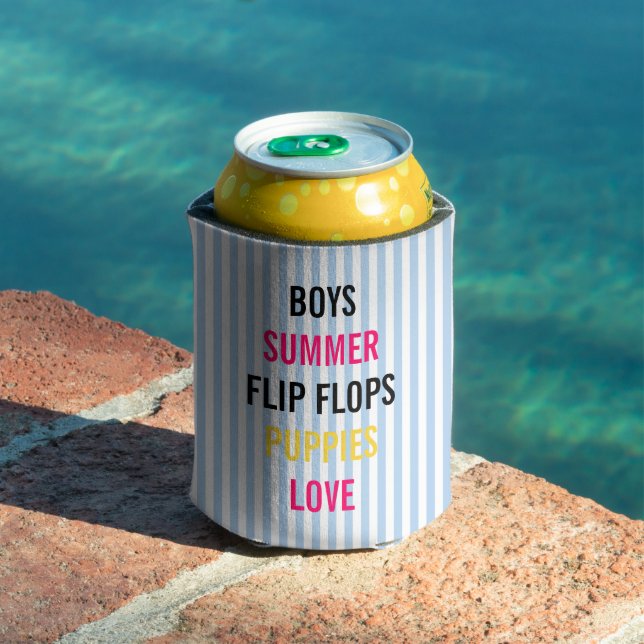 Summer Lovin Fiesta Bridal Party Personalised Can Cooler (In Situ Pool)