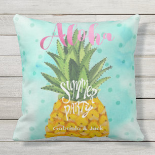 Summer Luau Party Pineapple Outdoor   Pillow