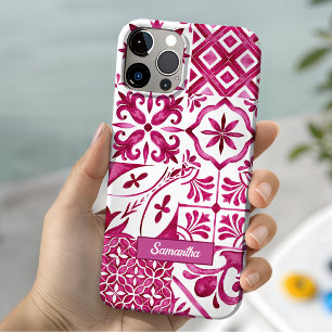 Summer majolica red Sicilian Mediterranean iPhone 15 Case