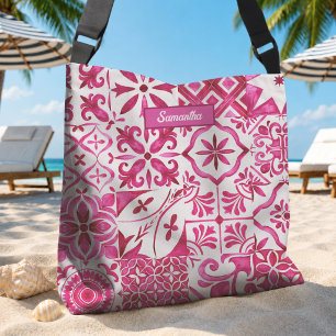 Summer majolica red Sicilian Mediterranean Crossbody Bag