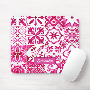 Summer majolica red Sicilian Mediterranean Mouse Pad