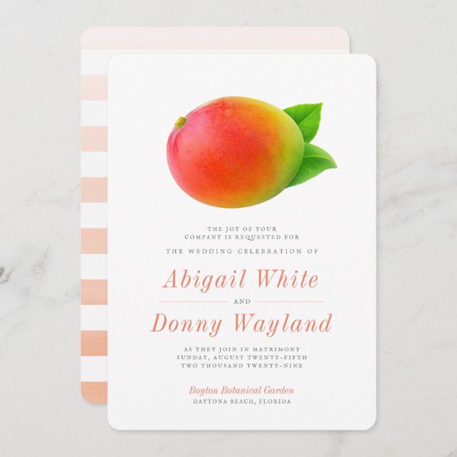 Summer Mango | Wedding Celebration Invitation (Front/Back)