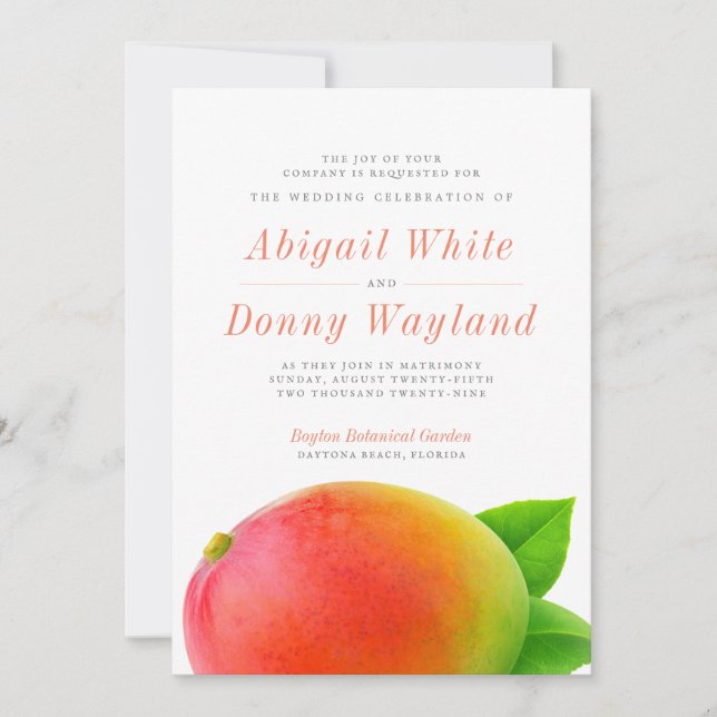 Summer Mango | Wedding Celebration Invite (Front)
