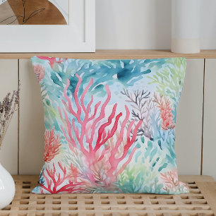 Summer Marine Coral Reef Cushion