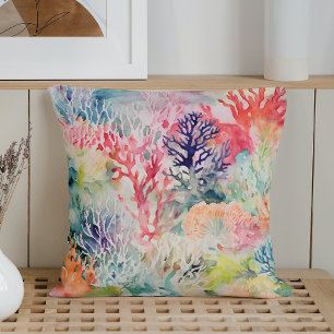 Summer Marine Coral Reef Cushion