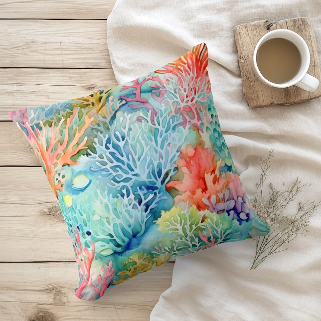 Summer Marine Coral Reef Cushion (Creator Uploaded)