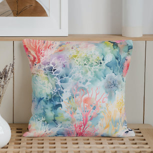 Summer Marine Coral Reef Cushion