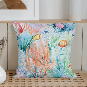 Summer Marine Coral Reef Cushion