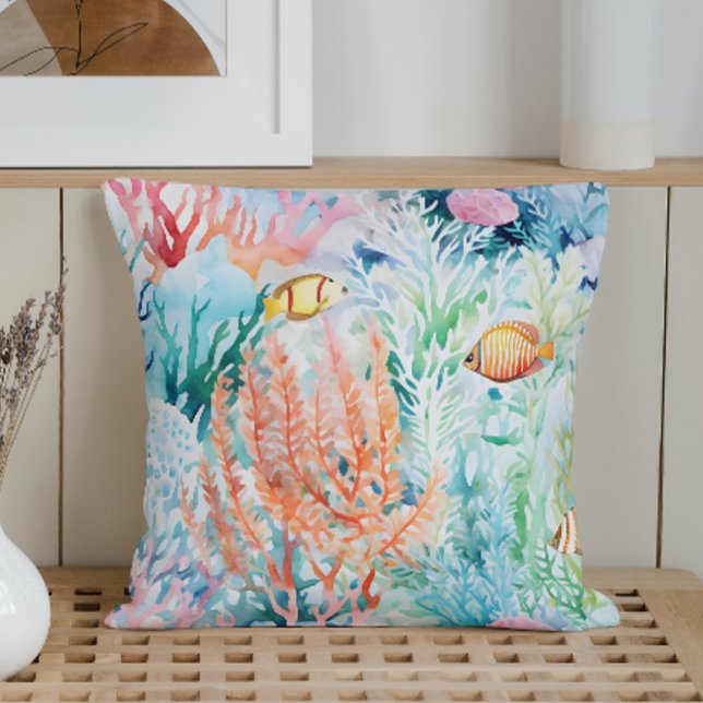 Summer Marine Coral Reef Cushion (Creator Uploaded)