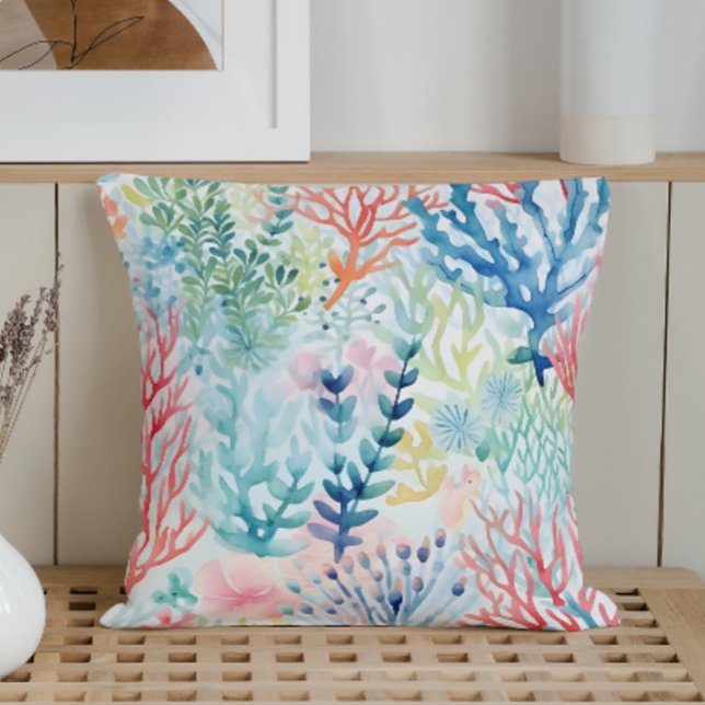 Summer Marine Coral Reef Cushion (Creator Uploaded)