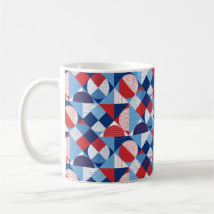 Summer marine geometric seamless pattern coffee mug