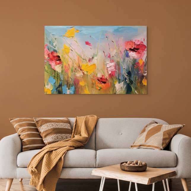 Summer Meadow – Expressive Abstract Wildflowers Poster (Summer Meadow – Expressive Abstract Wildflowers)