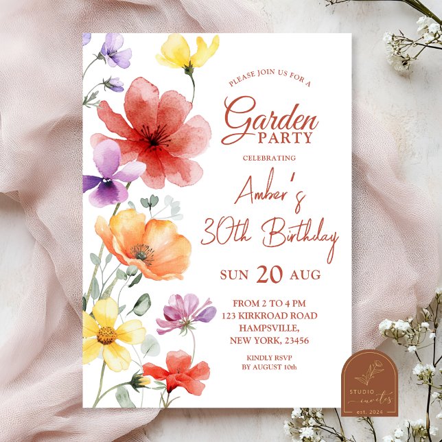 Summer Meadow Garden Birthday Party Invitation (Creator Uploaded)