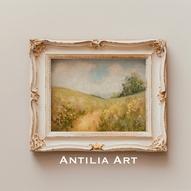 Summer Meadow Landscape Painting Wildflower Field Poster (Creator Uploaded)