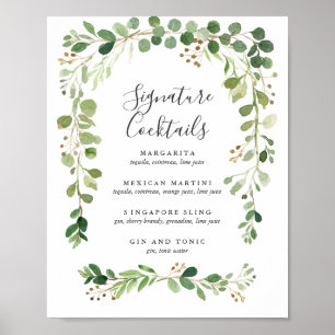 Summer meadow    Signature Cocktail Menu Sign