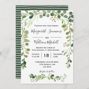 Summer meadow   Watercolor Wedding invitation