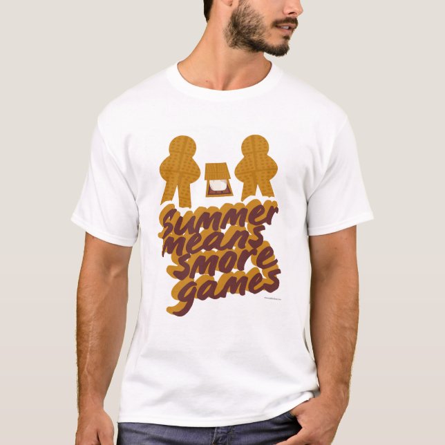 Summer Means Smore Games Fun Boardgame Design T-Shirt (Front)