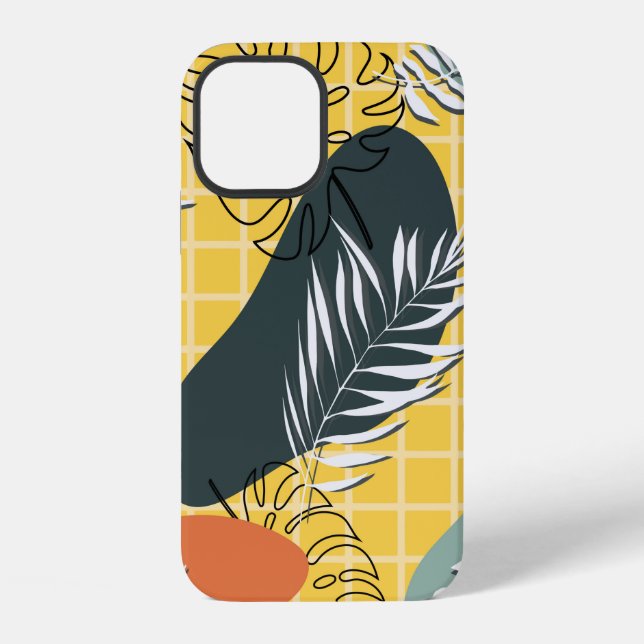 Summer memphis seamless pattern,abstract shapes an iPhone case (Back)