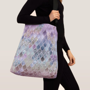 Summer Mermaid Glitter Scales #13 (Faux Glitter) Crossbody Bag