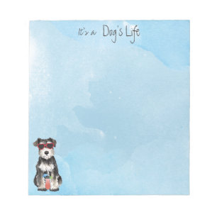 Summer Miniature Schnauzer Notepad