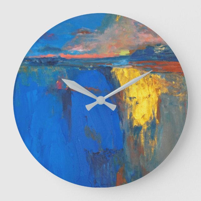 summer, minimalist, abstract large clock (Front)