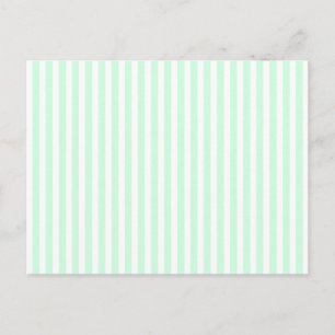 Summer Mint Pale Green Mint & White Stripe Postcard