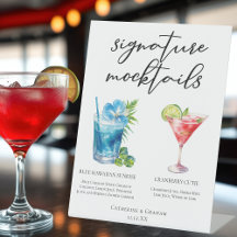 Summer Mocktails Blue Hawaiian Cranberry Cutie