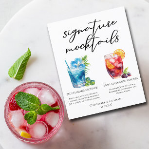 Summer Mocktails Blue Hawaiian Sangria Menu