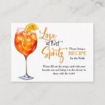 Summer Modern Elegant Bridal Shower Recipe Request