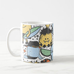 Summer monsters, colourful seamless pattern coffee mug