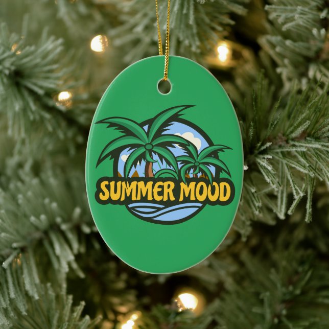 Summer Mood Ceramic Ornament (Tree)