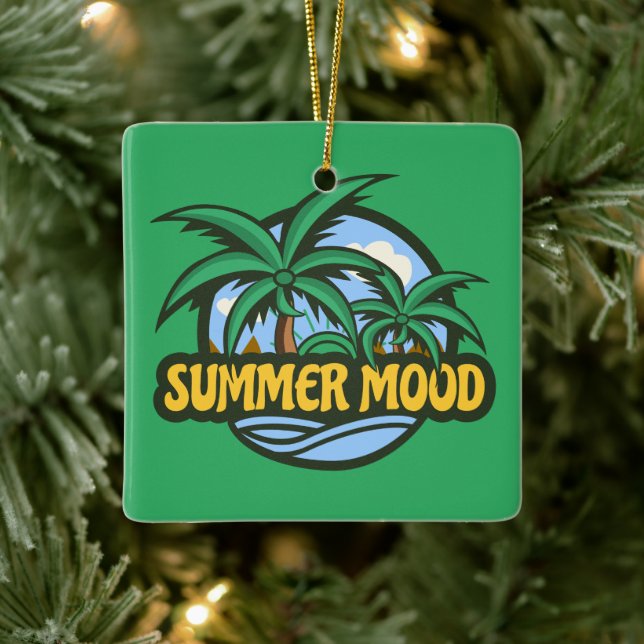 Summer Mood Ceramic Ornament (Tree)