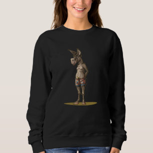 Summer mood Donkey with funny swim Shorts Costume Sweatshirt