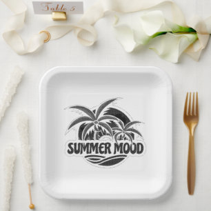 Summer Mood Paper Plate