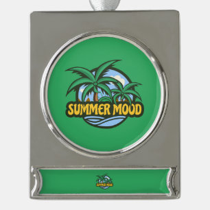 Summer Mood Silver Plated Banner Ornament