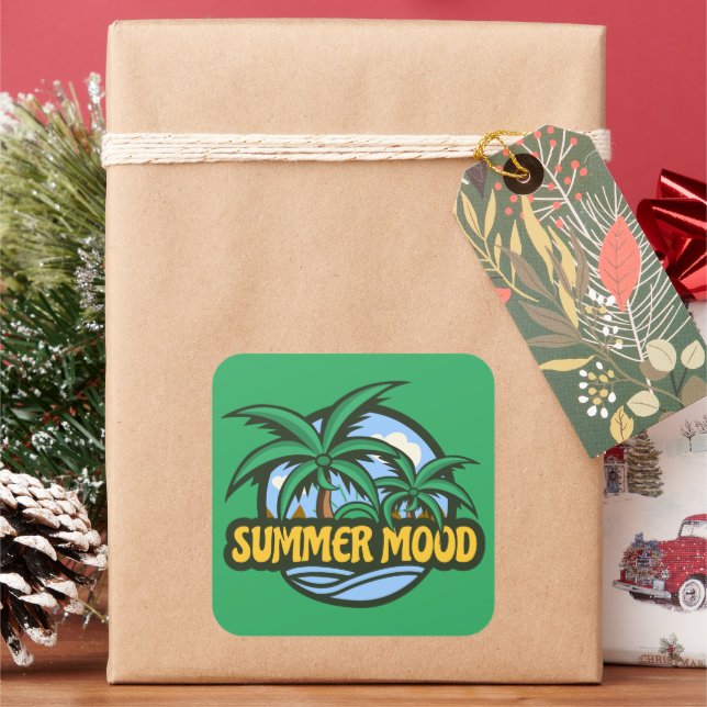 Summer Mood Square Sticker (Holiday)