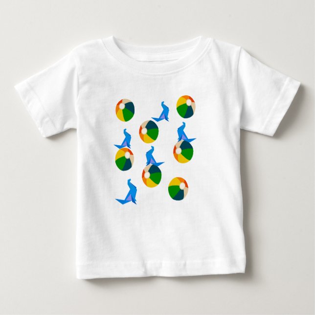 Summer Mood Toddler Ruffle Tee, White Baby T-Shirt (Front)