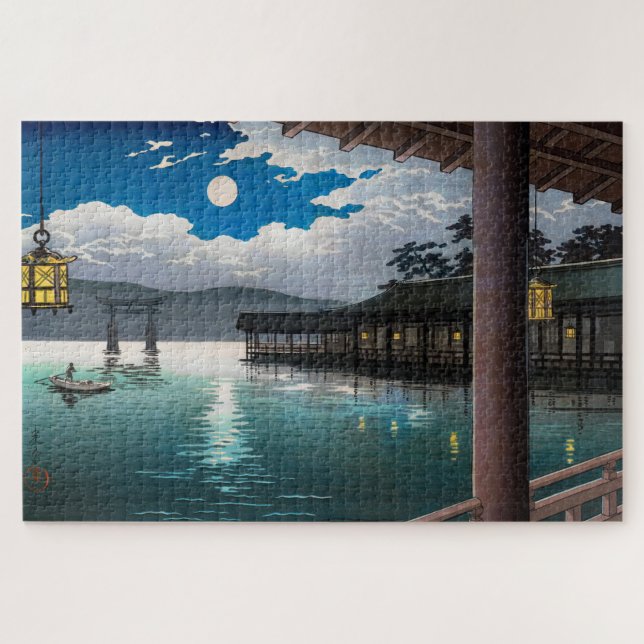 Summer Moon at Miyajima by Tsuchiya Koitsu Jigsaw Puzzle (Horizontal)