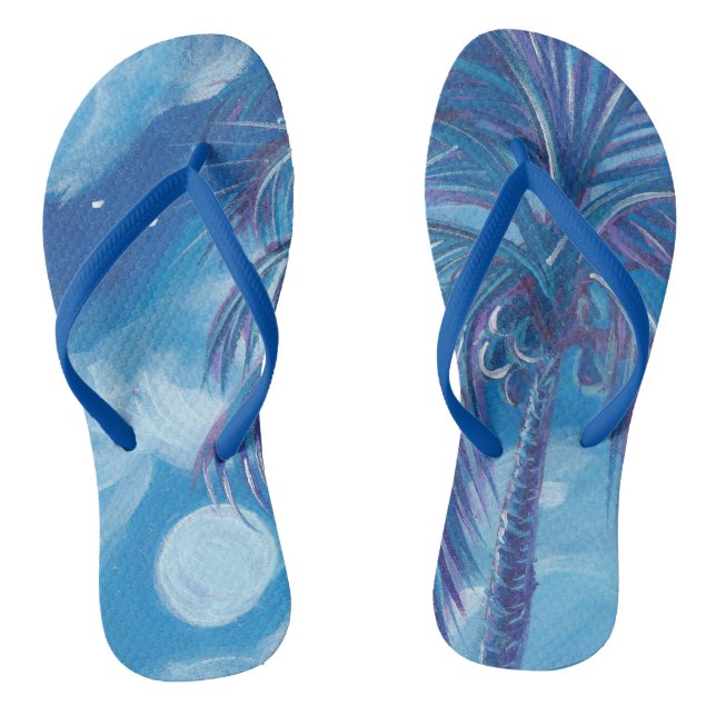 Summer Moon Slippers Thongs (Footbed)